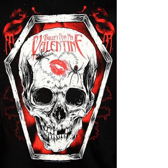 Bullet For My Valentine Kiss BFMV metalcore metal rock Official T-Shirt S NWT - Picture 2 of 2